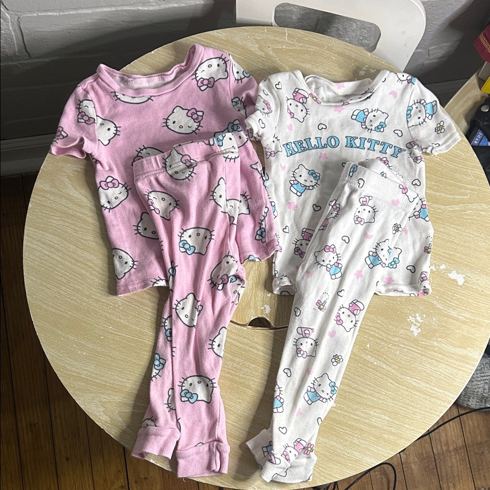 Hello Kitty Kids Pajama Set - Pink and White Fun